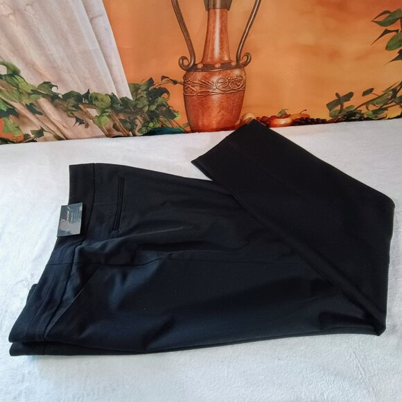 NWT: Worthington Size 16 Black Modern Fit Straight Leg Dress Pants - Picture 5 of 9